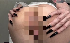 Pussy and Asshole Worship Close Ups, Ass and Pussy Spreading, Face Visible and White Stockings Lingerie on Me