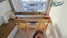 Woke Up to 5th Floor Blonde Gagging on My Huge Dick Then Pounded Her Perfect Ass