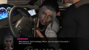 Exciting games: the girl got caught doing a blowjob and got covered her face with a huge cum load in the car ep 10