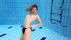 See A Beautiful Russian teen 18+ Nastya Underwater