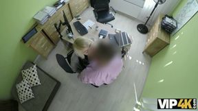 Young VIP secretary swallows and gets fucked in the office