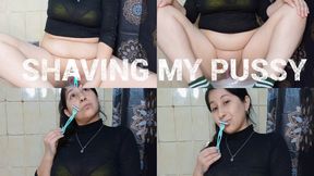 Pussy shaving and masturbation