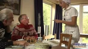 Oldje Two old dicks for the Nurse Oldje DP porn video