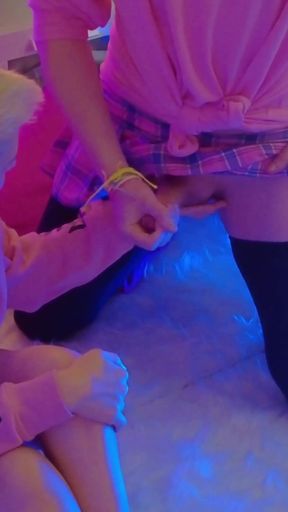 Crossdresser and his girlfriend couple