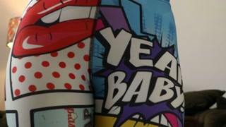 Asian MILF tries on sports leggings and shows her tight holes in close-up. close-up of pussy and assholes.Try not to cum