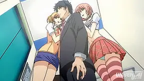 Two Busty Babes Heat Up Elevator Ride – Steaming Hot Hentai Action in HD