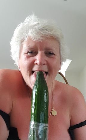 Going crazy with a cucumber this afternoon