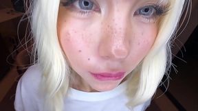 hot blonde under the grass shows how to fuck her tight pussy