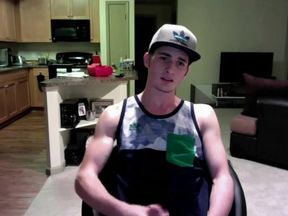 Twink Jerks Off on Webcam in His Apartment