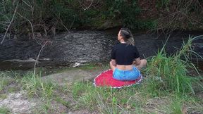 encounter with a stranger at a waterfall ends in public sex.