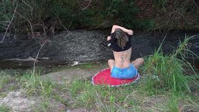 encounter with a stranger at a waterfall ends in public sex.