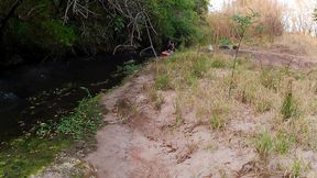 encounter with a stranger at a waterfall ends in public sex.