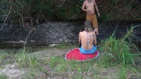 encounter with a stranger at a waterfall ends in public sex.