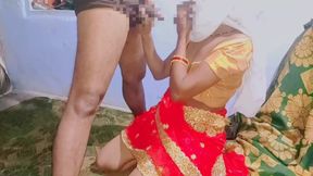 Indian Village Wife in Red Saree Fuking