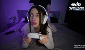 Steamy Gaming Session: Caught with My Roommate - Anny Walker