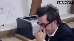 Office Sex with Hot Secretary and Massive Dick Boss