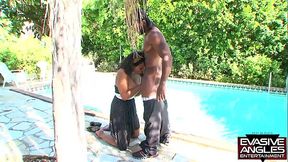 EVASIVE ANGLES Living at stud'_s houses become a lifestyle choice for Bianca, and her favorite part is taking their loads on her face.