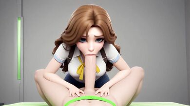 White Shirt Deepthroat Choked Hard By Big Anime Dick