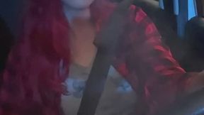 Smoking 100s driving fast, leaving the university