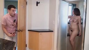 Big-Tit Stepmom Catches Stepson Watching Her in the Shower and Gets a Hardcore Pounding