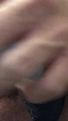 Playing with athletic cup & cock JO