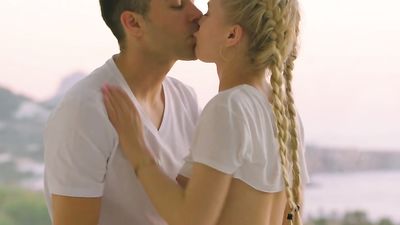 Pigtailed Blonde Teen's Hard Anal in Ibiza