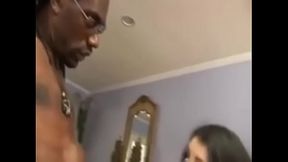 Latina girl takes big black cock