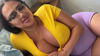 Latina teen takes big cock in POV doggy style