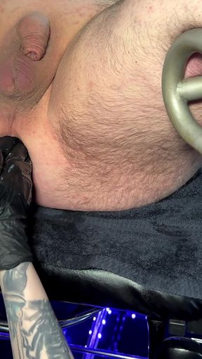 Fisting on the Gyn Chair - Until the Bladder Runs Out