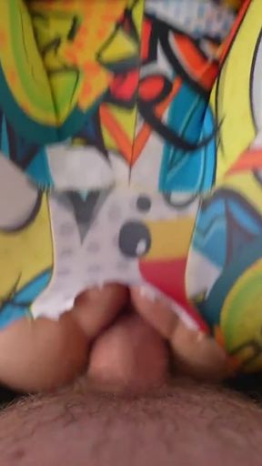 Caught my stepsister masturbating and fucked her, tearing her leggings on her big ass   Clip 3