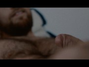 Muscled hunk Kostya Kazenny warms up at the stadium, jerks off and cums