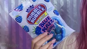 Daisy Blows Dubble Bubble BlueRazz Gumballs