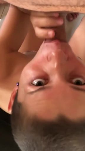 Must-share moment from &quot;Stepdaughter caught peeping and masturbation Stepfather, sucks him dry and swaps his cum mouth to mouth&quot;