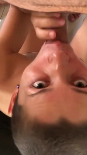 Must-share moment from &quot;Stepdaughter caught peeping and masturbation Stepfather, sucks him dry and swaps his cum mouth to mouth&quot;