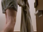 Discovering Japanese Onsens: French twink fully naked in public locker (Public Bath and shower)