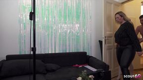 German Boyfriend Suprised with Big Boobs Mature Deepthroat FFM with Kathy Deep by Girlfriend