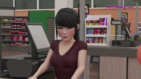 Travesti fode garota em mercado