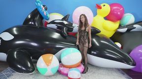 Christy L Mass Deflate-Destroy Part 1 Beach Balls, Ride Roll, Pool Pillow HD (1920x1080)