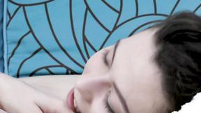 ”Charming teen lesbo girls can't get enough of eating each other's muff”