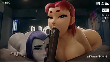 Starfire and Raven [rule34compilation]