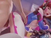 Dva fucked against the MEKA from Overwatch 3D NSFW Porn