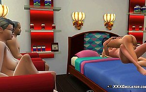 3D Family Orgy Cartoon Sex Animation