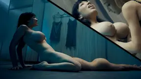 Blonde milf seduces hot brunette in the dressing room