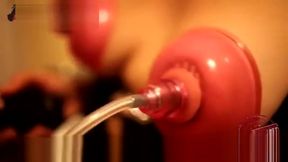 HUCOW WIFE VACUUM PUMPING BREAST EXTREME NIPPLES MILK FLUID