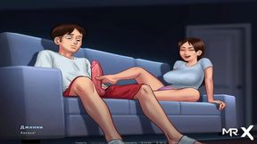 Teen Anime Goddess Masturbates To Uncensored Visual Novel Porn In Summertime Saga