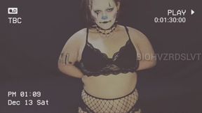 Clown Slut Strip Tease And Fingering