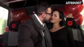 Surprising Valentine's Day Adventure: German Beauty Takes a Wild Ride in the Backseat!