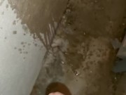 Arab Male Peeing in closed down factory. عربي يتبول