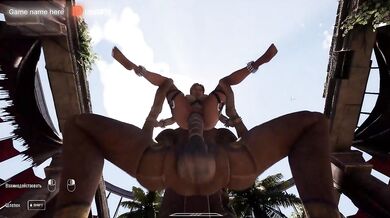 Lara Croft’s tight ass gets monster fucked in public 3D hentai BDSM