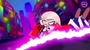 Verdant Heat: Alastors Seductive Ride in Hazbin Hotel Fantasy